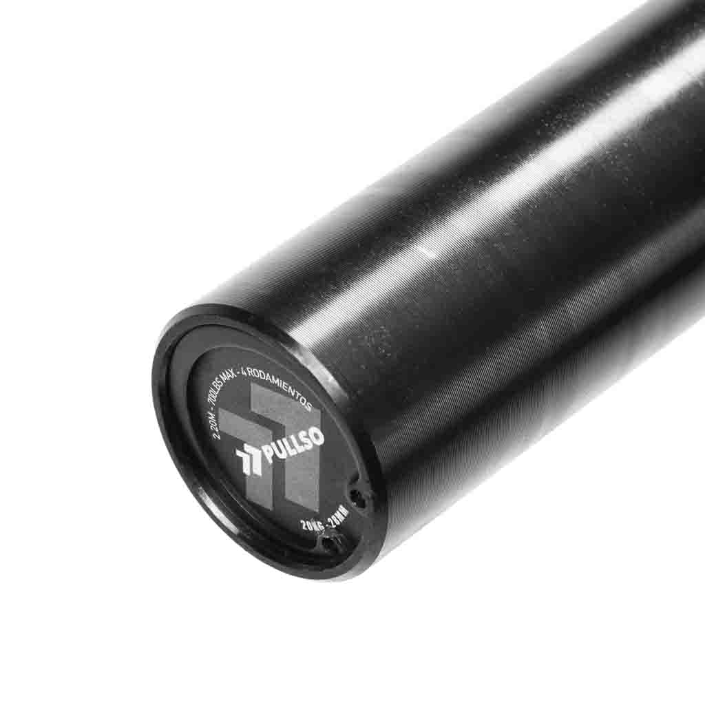Barra Olímpica 20 Kg Zinc Negro Pullso Fitness