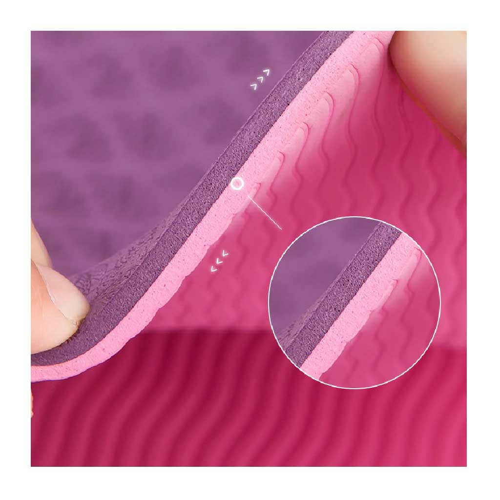 Mat de Yoga TPE 6MM Rosa/Morado Pullso Fitness