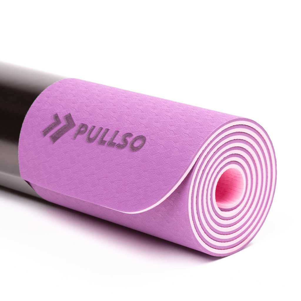 Mat de Yoga TPE 6MM Rosa/Morado Pullso Fitness