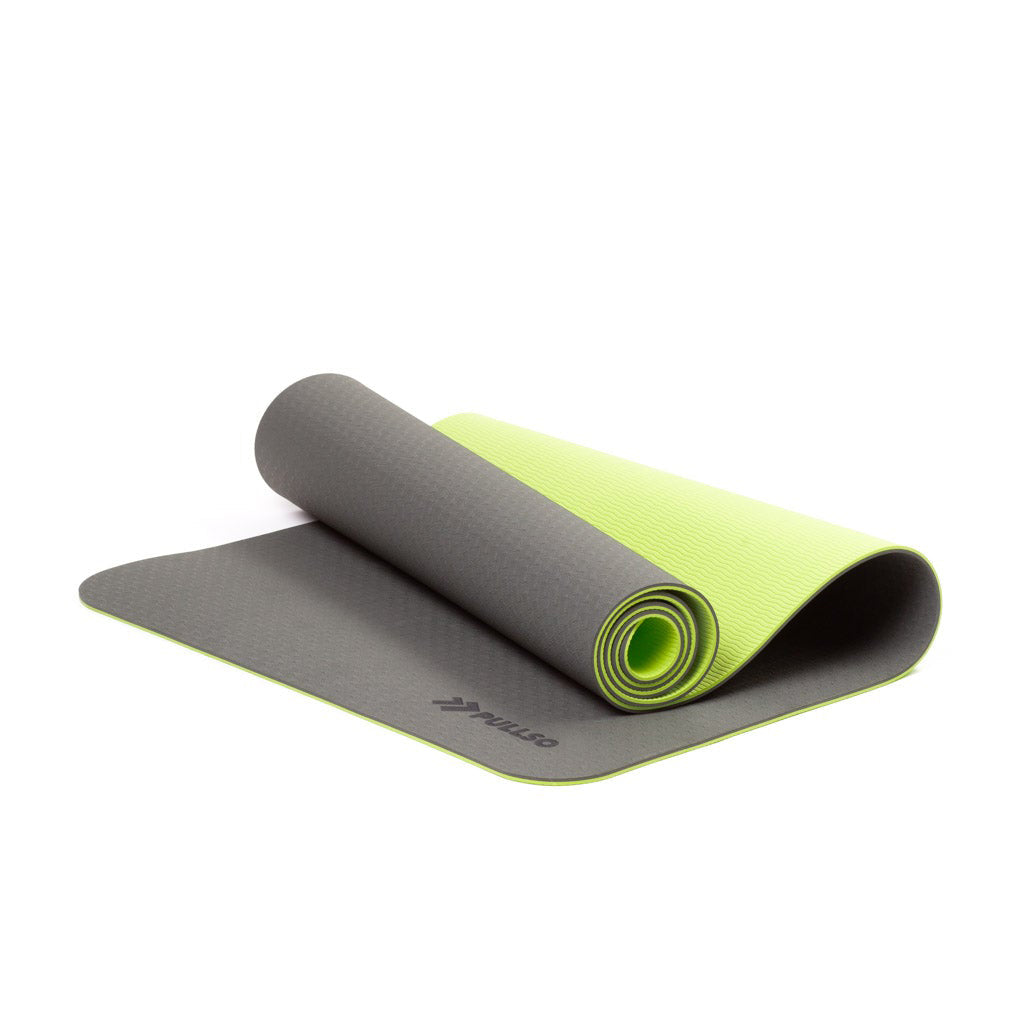 Mat de Yoga TPE 6mm Verde/Negro Pullso Fitness
