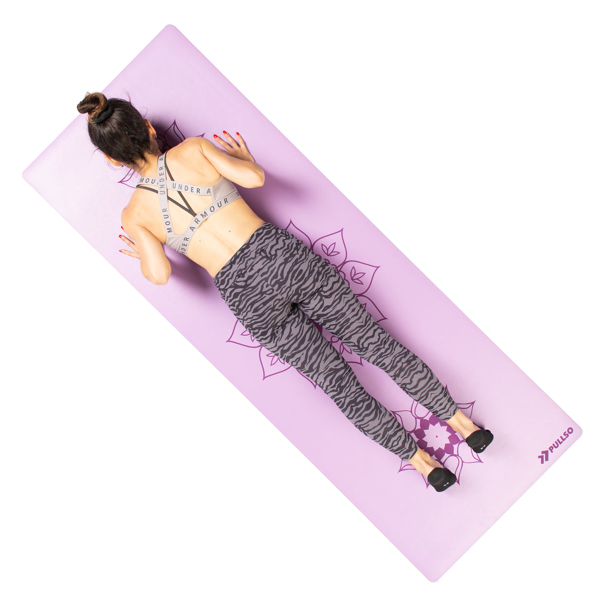 Mat de Yoga Violet Flower PU 5mm Pullso Fitness