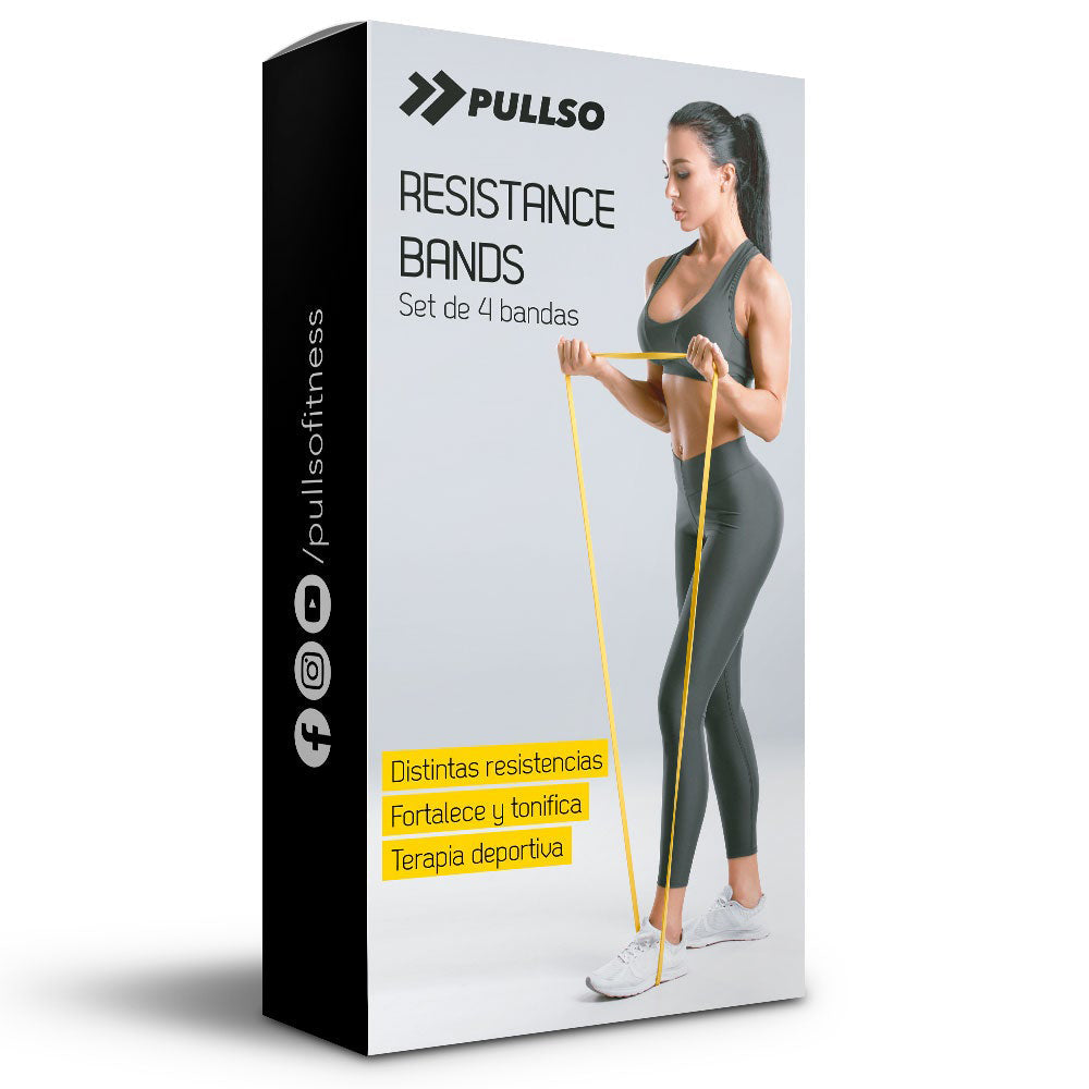 Set Bandas de  Resistencia Long Pullso Fitness